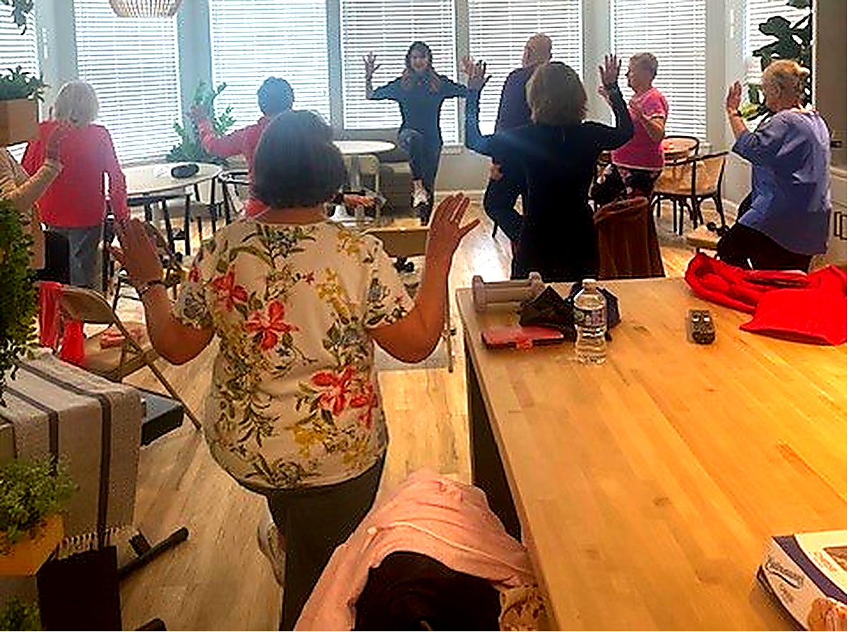 Community group fitness class